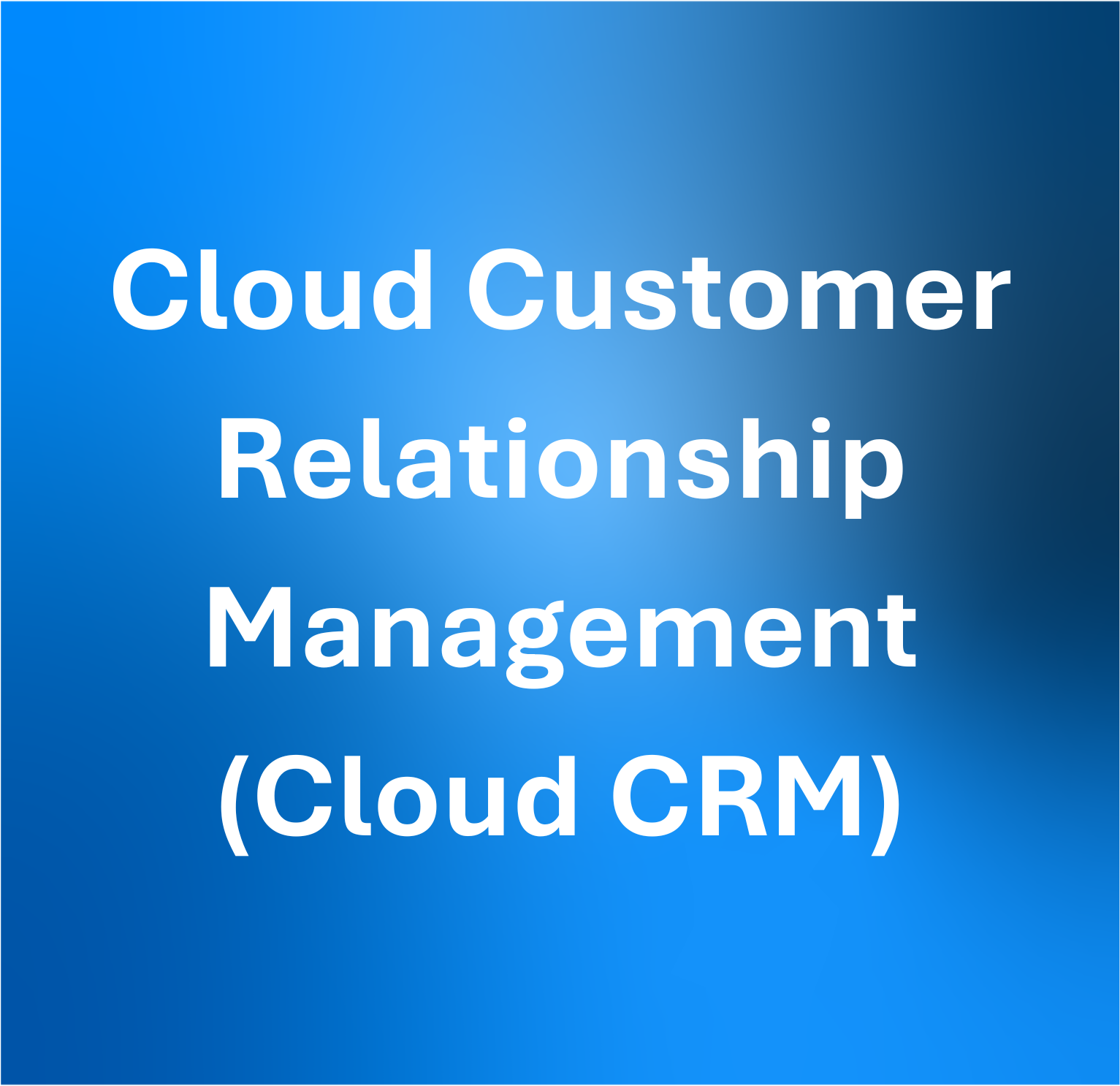 Cloud Customer Relationship Management (Cloud CRM) - techconsult GmbH